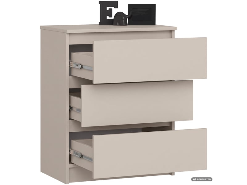Commode k60 cachemire 60 cm 3 tiroirs 60x40x77 cm Commode K60 - Conforama B