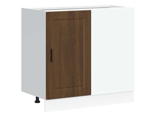 Meuble de rangement, armoire de cuisine porto chêne marron bois d'ingénierie shl7590