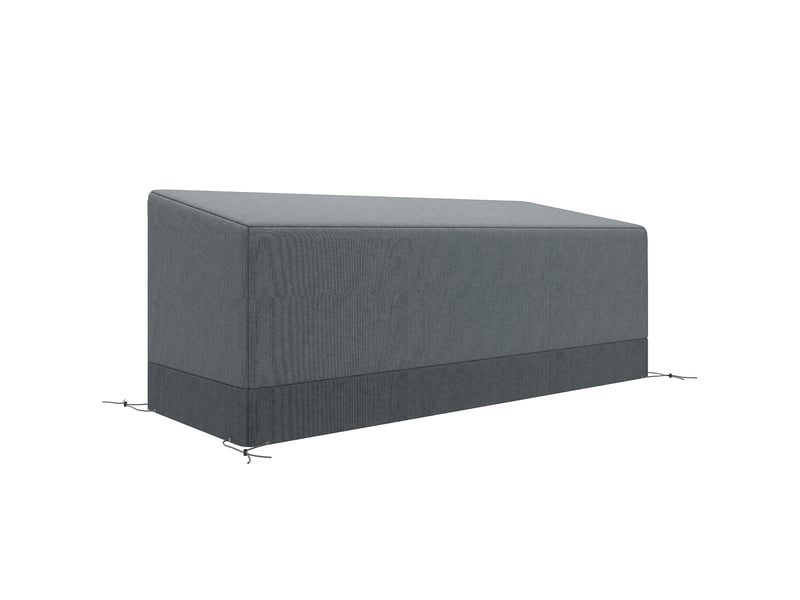  Housse de protection pour mobilier de jardin, résistante à l'hiver, imperméable et anti-uv, en tissu oxford 600d, 190,5 x 72 x 76 cm, gris clair  - Conforama A