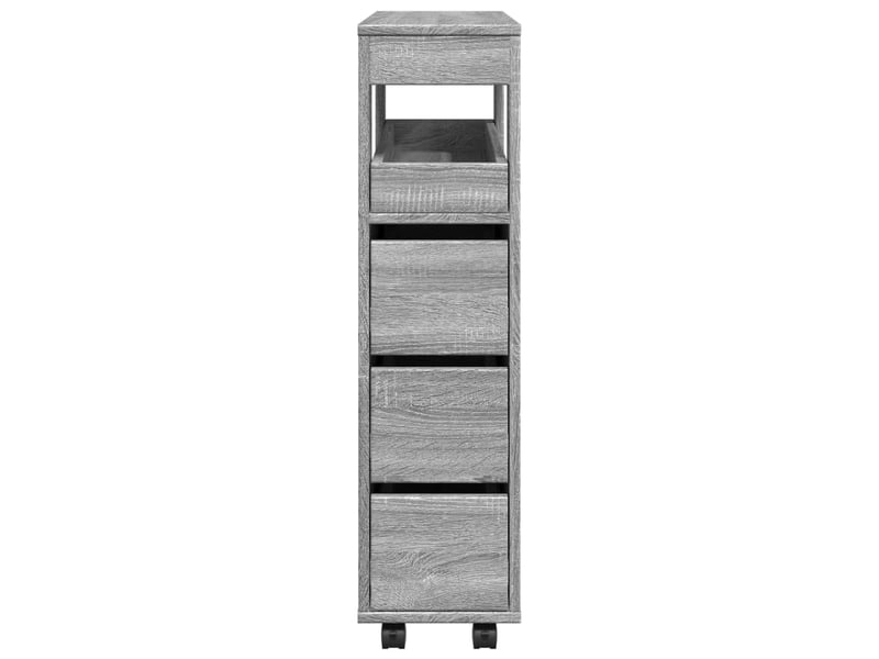  Meuble étroit salle de bain, commode à roulettes sonoma gris shl6943  - Conforama E