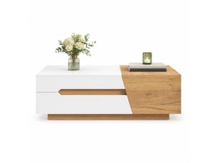 Table basse rectangulaire coloris bicolore LPOSPI - 50 cmx120 cm