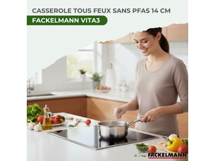 Casserole 14 cm en inox 1810 triply fackelmann vita3