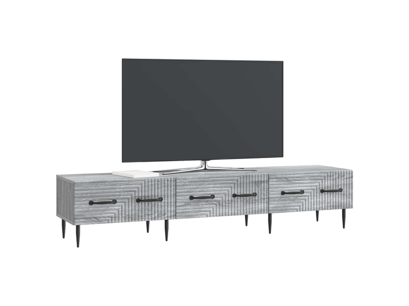  Meuble tv - banc tv - meuble de rangement sonoma gris 147 x 34,5 x 30 cm bois d'ingénierie  - Conforama C
