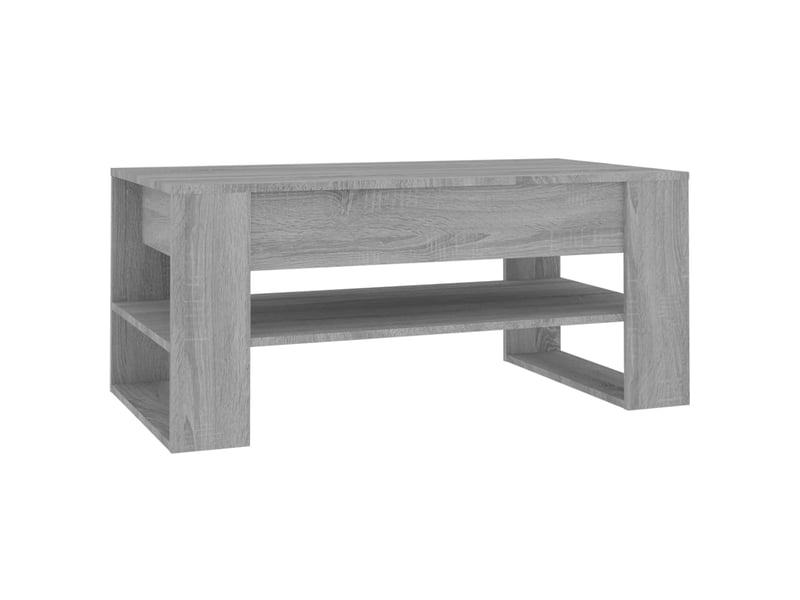  Table basse rectangulaire | table de salon sonoma gris 102x55x45 cm bois d'ingénierie  - Conforama A