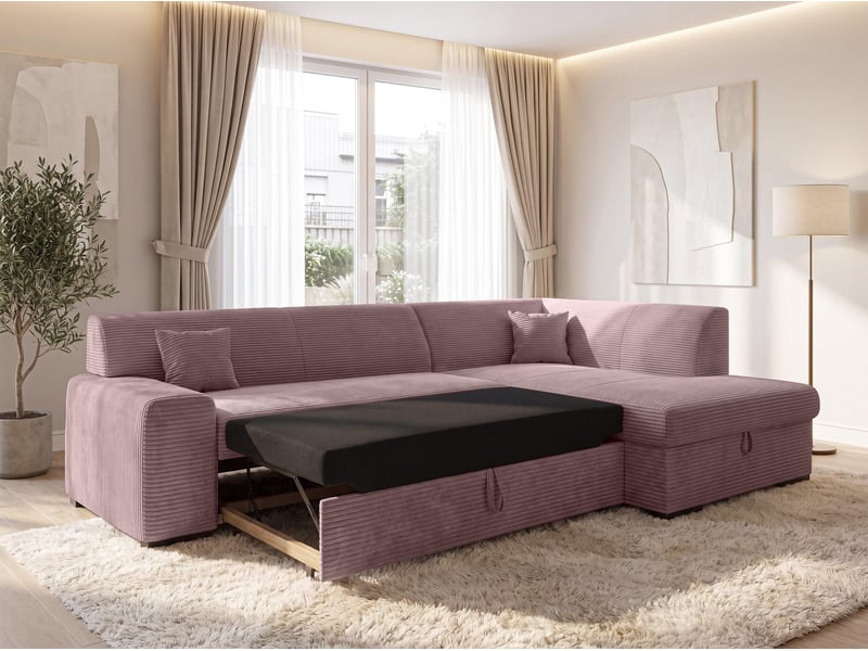 Canapé convertible lucera 260 cm – rose pâle Lucera - Conforama B