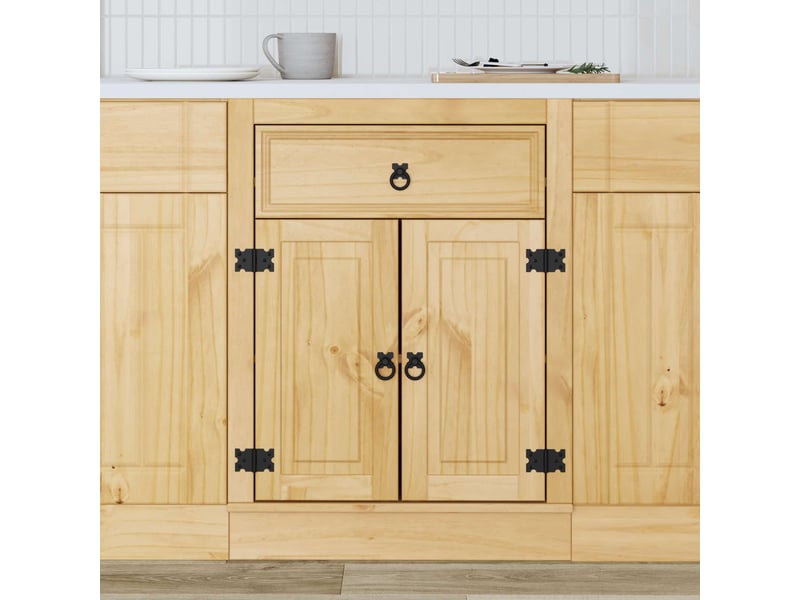  Meuble de cuisine - armoire ski brun miel 60 x 46 x 81,5 cm pin massif  - Conforama D