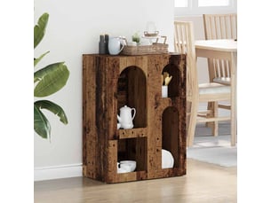 Buffet cuisine, meuble de rangement, bahut elst bois ancien 59 x 35 x 80,5 cm bois d'ingénierie