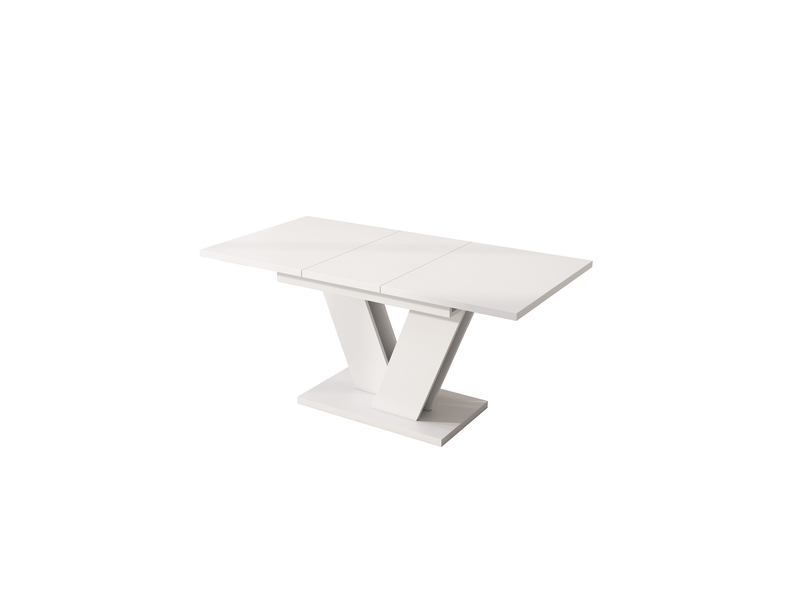 Table extensible 4 à 8 personnes avec rallonge pour salle à manger en mdf 120160×80 cm blanc - Conforama D