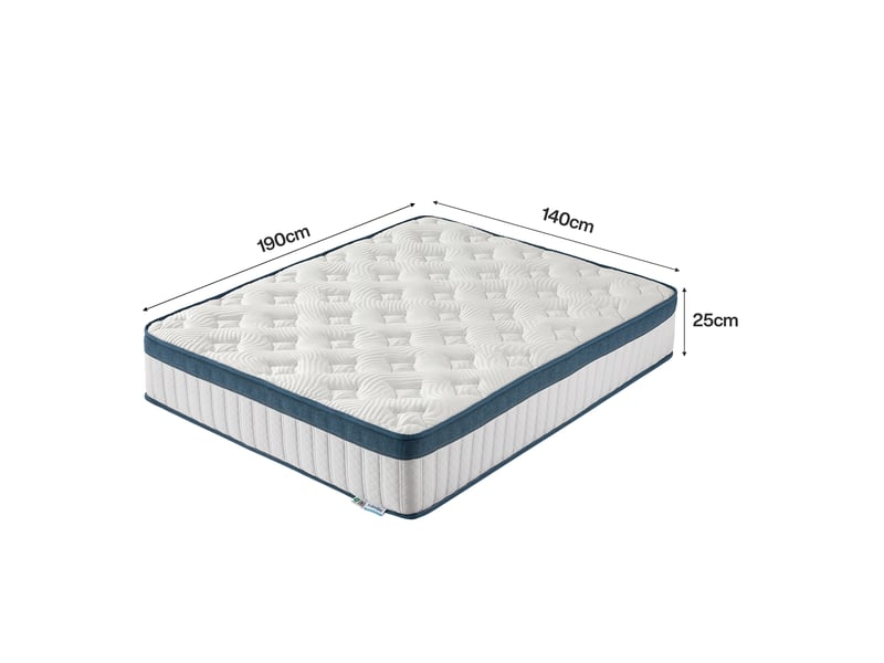 Tribesigns matelas 140 x 190 cm, matelas à ressorts ensachés, dureté h3, hauteur 25 cm, certifiée oeko-tex & certipur, ressorts + mémoire - Conforama C