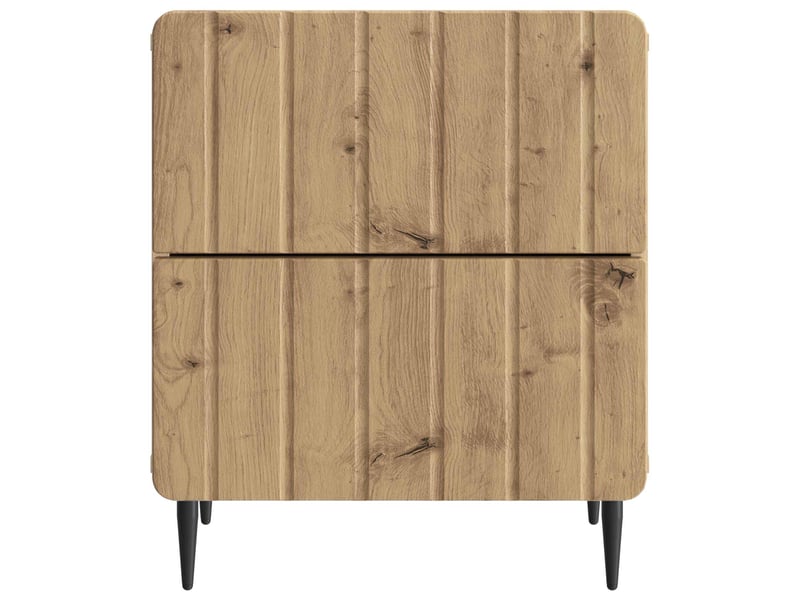  Table de chevet - cabinet de chevet - table de nuit chêne artisanal 43 x 34,5 x 49,5 cm  - Conforama D