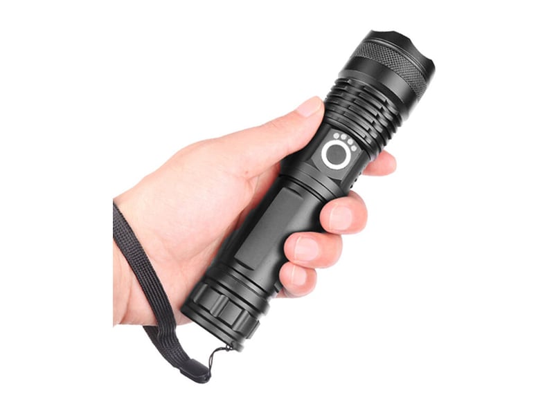  Alliage d’aluminium p50 flashlight light26650 zoom pêche de nuit usb rechargeable extérieur lampe de poche led  - Conforama B