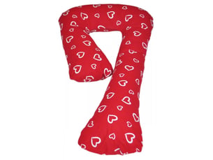 Coussin d'accouchement prepost natal coeurs blancs