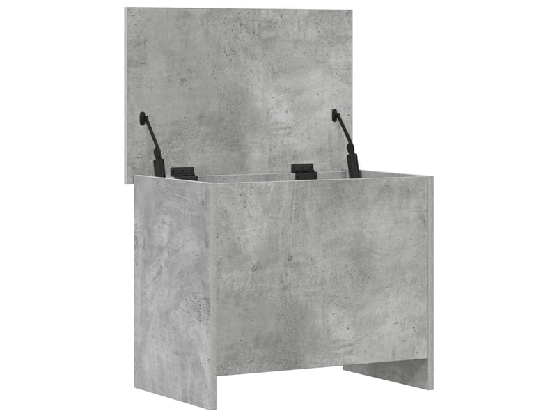  Coffre de rangement avec stockage gris béton 60x40x50 cm  - Conforama E