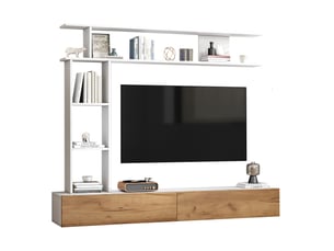 Meuble tv coloris blanc 170 cm <strong>MIVRAY </strong>  <strong></strong>