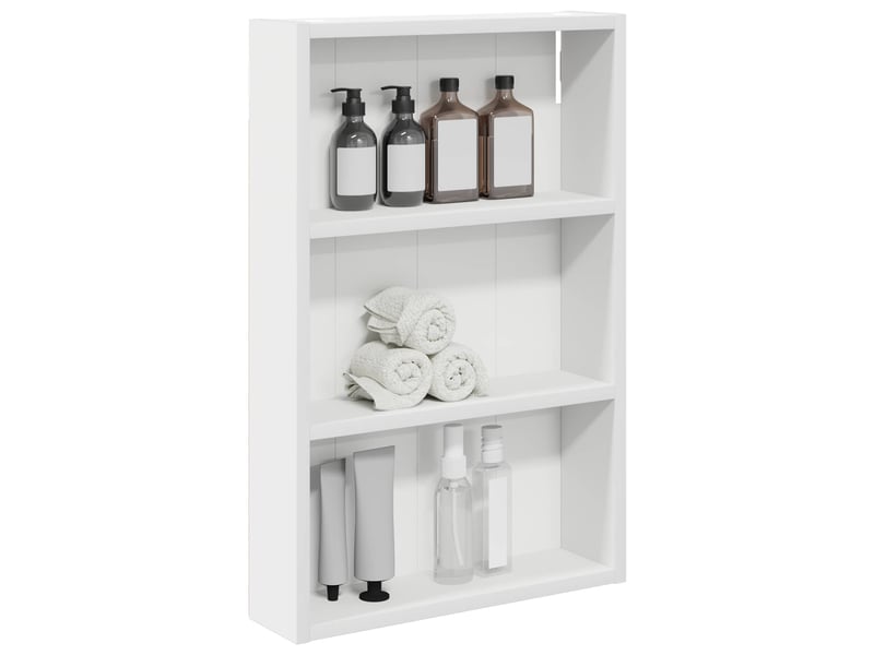 Armoire murale de salle de bain, cabinet de salle de bain blanc 40 x 10 x 60,5 cm cf65183 - Conforama C