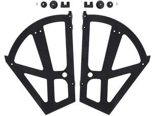 Paire de supports d'étagère à chaussures flexibles en plastique, accessoires à double couche noirs