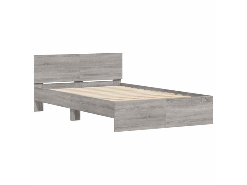  Lit double- lit adulte -  cadre de lit sans matelas sonoma gris 120x190 cm  - Conforama C