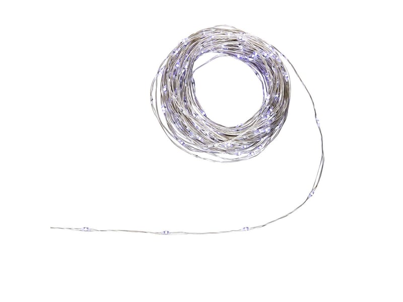  Guirlande lumineuse d'extérieur 5 m 100 led blanc froid fil cuivre 13 fonctions sur secteur  - Conforama B