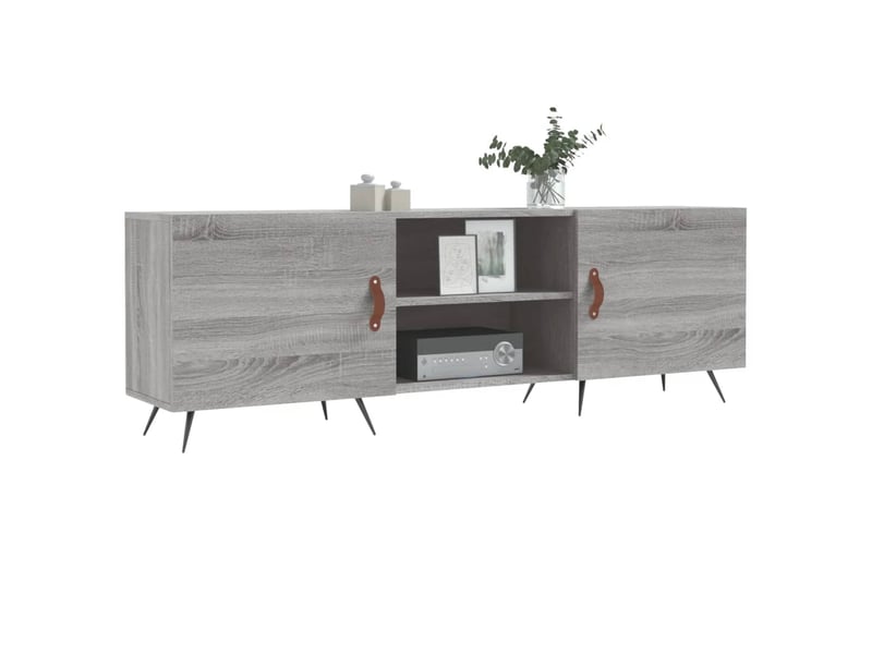  Meuble tv - banc tv - meuble de rangement sonoma gris 150x30x50 cm bois d'ingénierie  - Conforama C