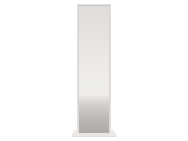 Armoire miroir modèle rotatif 45x45x168 cm, blanc, étagères ouvertes, tiroir, rangement pratique - Conforama D