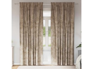 Lot de 2 rideaux en velours, rideaux de fenêtre champagne 245 x 140 cm velours cf44178