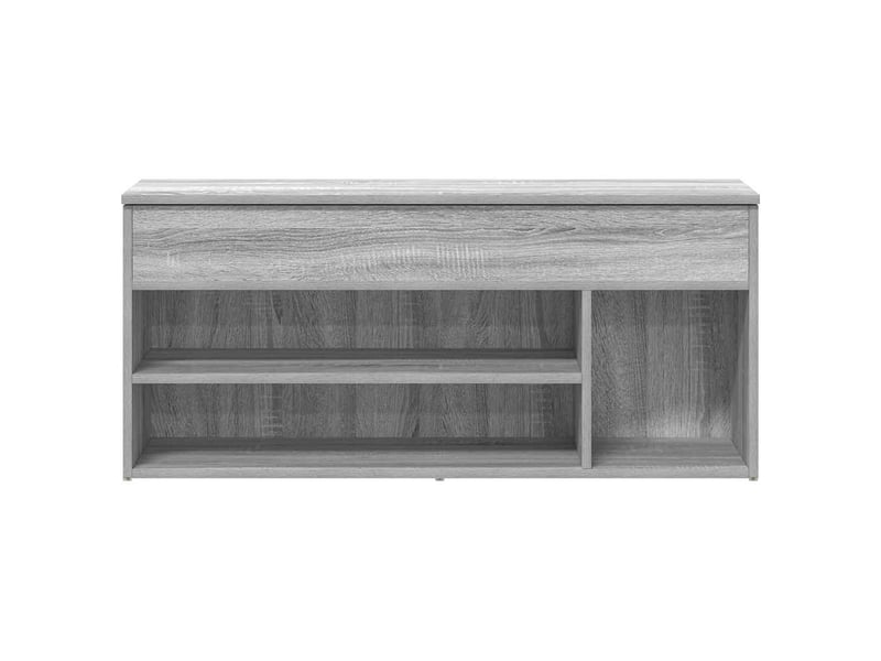  Banc à chaussures, meuble à chaussures sonoma gris 102x30,5x45 cm bois d'ingénierie  - Conforama D