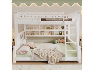 Lit superposé 120x200 cm <strong>MODERNLUXE</strong> <strong></strong> coloris blanc