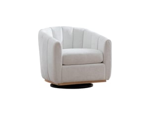 Fauteuil fixe pivotant  TCQPZ  Tissu blanc vendu A l'unité