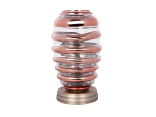 Lampe à poser en verre aladin ii 29cm cuivre