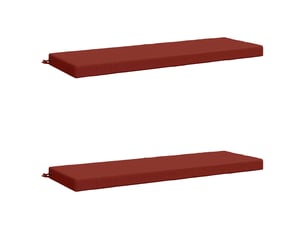 Lot de 2 coussins de banc, coussins d'assise soest 100 % polyester rouge cf57400