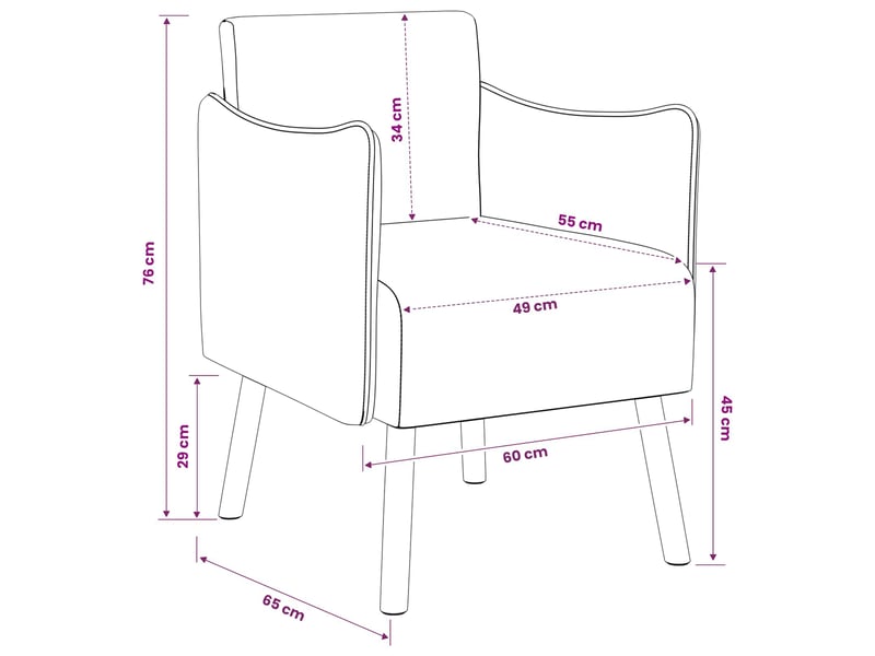  Vidaxl chaise d'appoint rose tissu  - Conforama C
