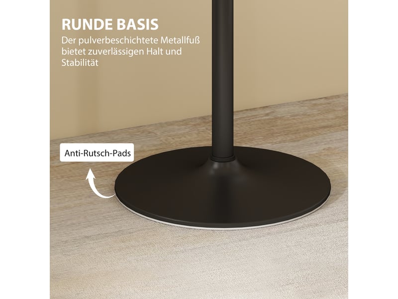Table à manger carrée 70 x 70 cm pour 4 personnes avec effet marbre blanc pour cuisine - Conforama E