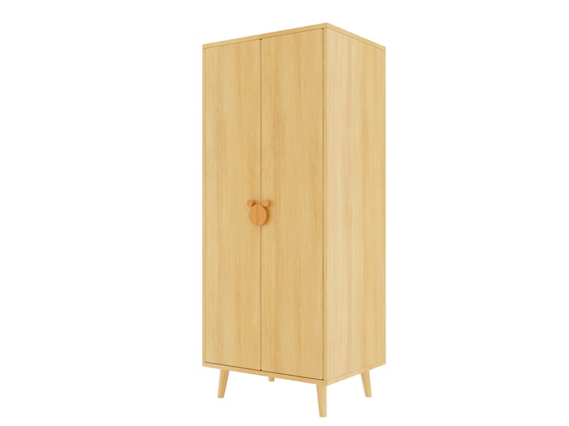  Armoire 70x55x170 cm à deux portes mdf couleur bois naturel  - Conforama A