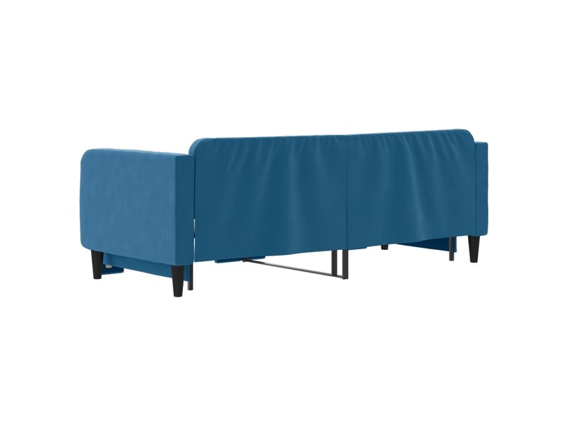 Lit adulte ; lit de jour avec gigogne bleu 80x200 cm  - Conforama F