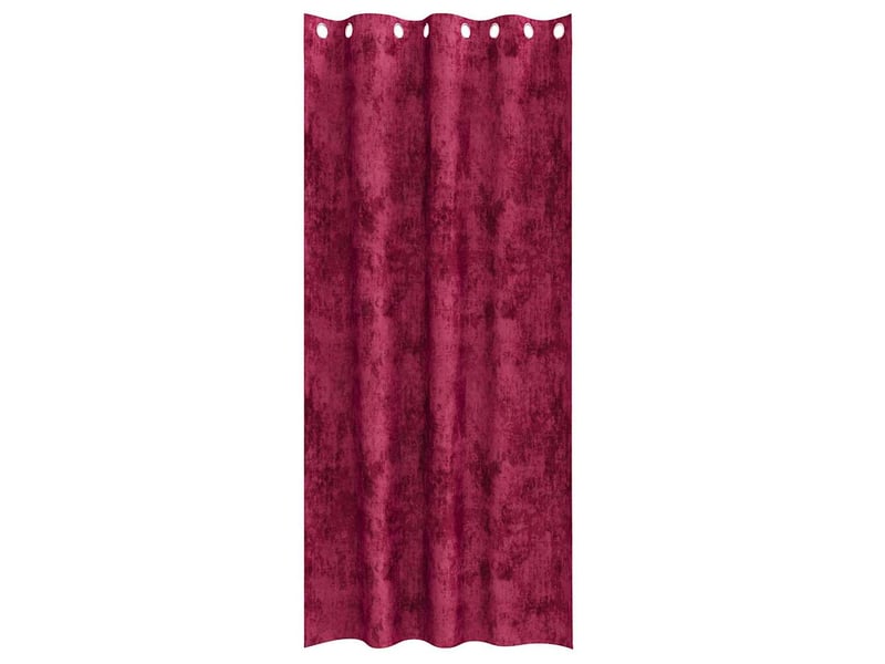 Lot de 2 rideaux en velours, rideaux de fenêtre bordeaux 260 x 140 cm velours cf44151 - Conforama D