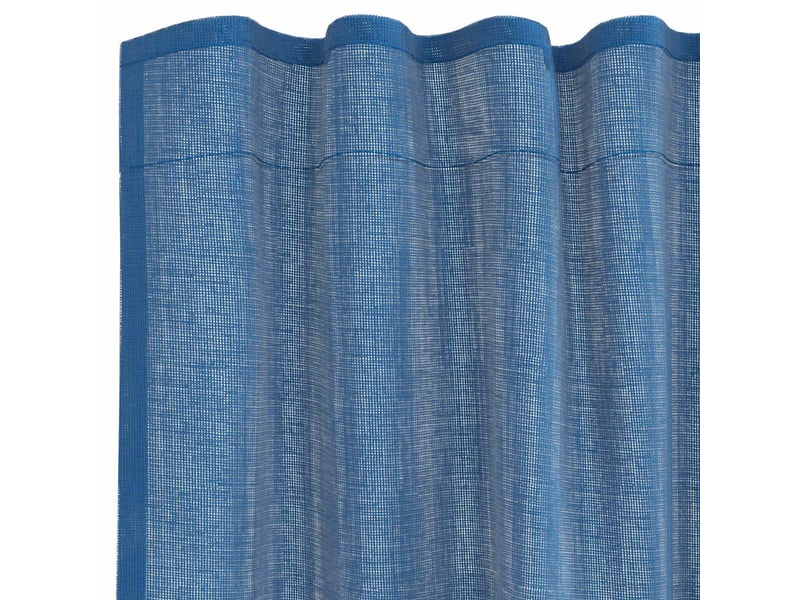 Lot de 2 rideaux en voile, voilages avec passe-tringles bleu royal cf44465 - Conforama E