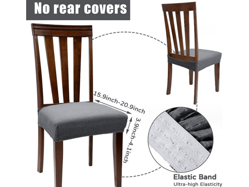  Housse de chaise grise, taille universelle, tissu spandex amovible, facile à nettoyer XLH-ZLS-009236ZLS - Conforama D