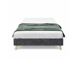Lit coffre 90x200 cm BEAOK   coloris gris