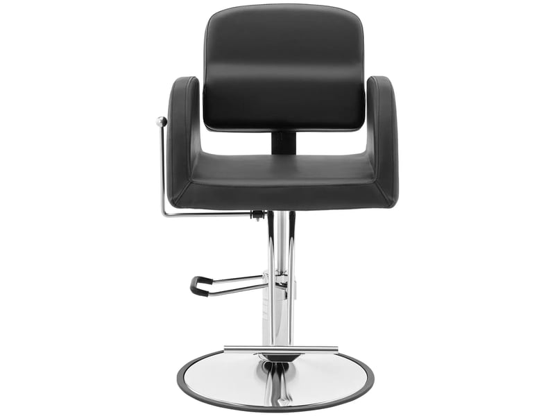  Fauteuil de coiffeur professionnel avec repose-pieds 200 kg acier inoxydable pvc noir 14_0008939  - Conforama E