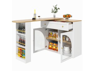 Bar coloris blanc MEUBLIV - 204 cm