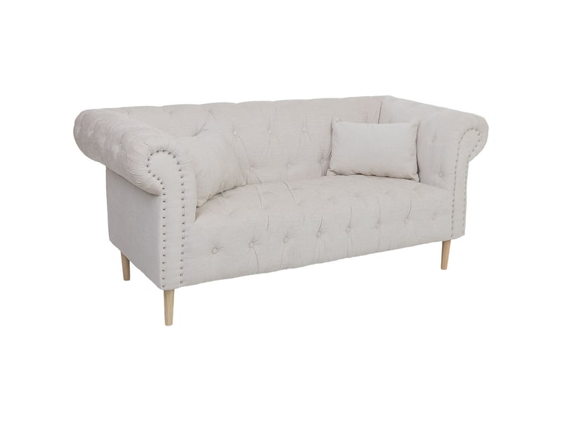  Canapé deux places en tissu gris 170x77x75 cm h  - Conforama A