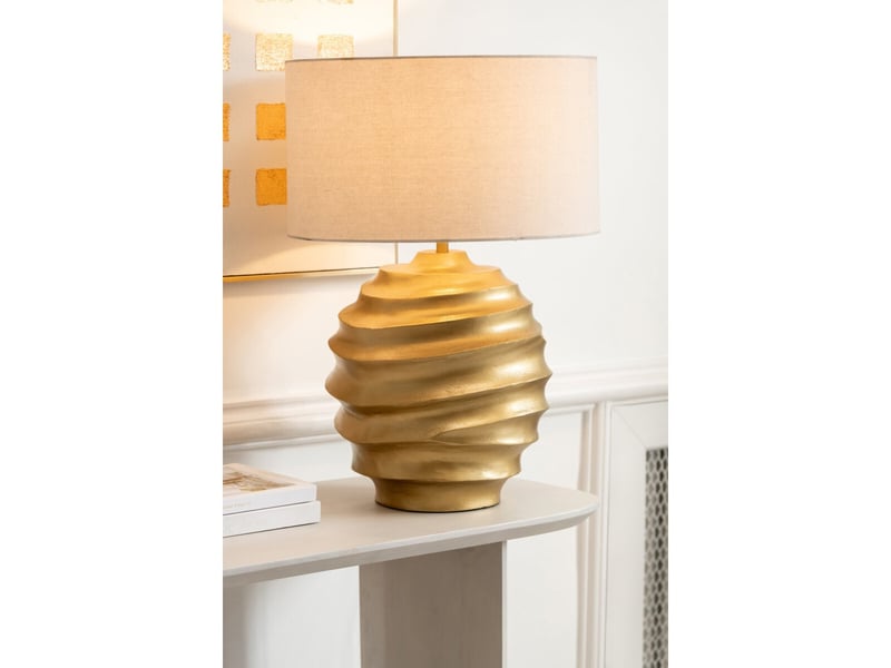  Lampe à poser design thibaut 43cm doré  - Conforama D