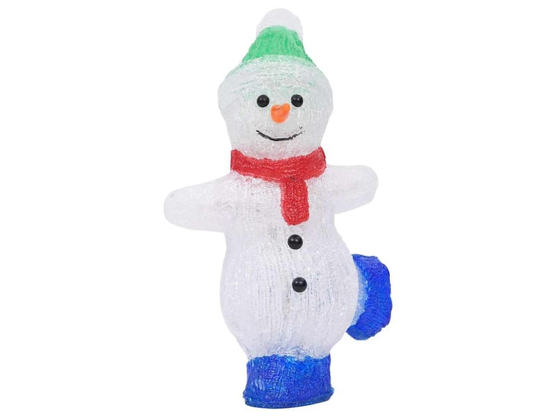  Silhouette de bonhomme de neige de noël led acrylique 30 cm  - Conforama D