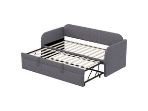Lit extensible 90x180 cm coloris gris