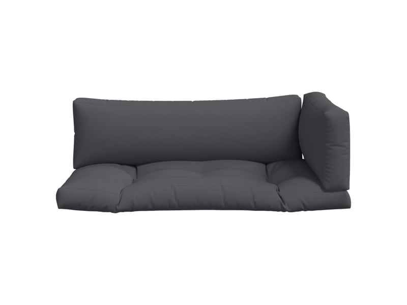  Lot de 3 coussins de palette, coussins de canapé anthracite tissu cf59650  - Conforama D