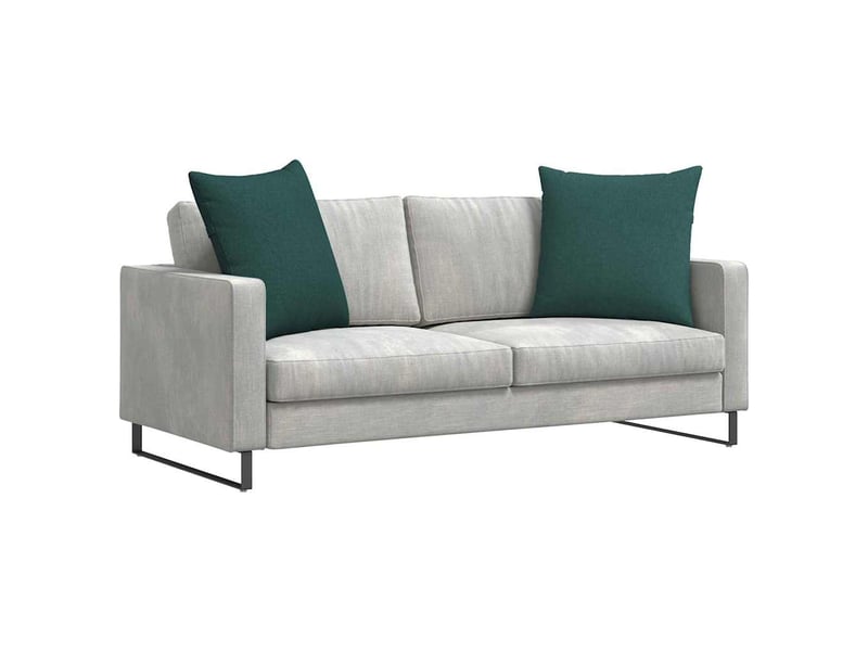 Lot de 2 coussins de canapé, coussins décoratifs tissu vert foncé 80 x 80 cm cf58992 - Conforama C