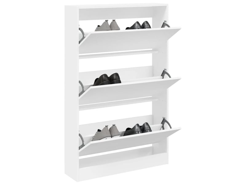  Meuble à chaussure | armoire à chaussures blanc 80x21x125,5 cm bois d'ingénierie  - Conforama B
