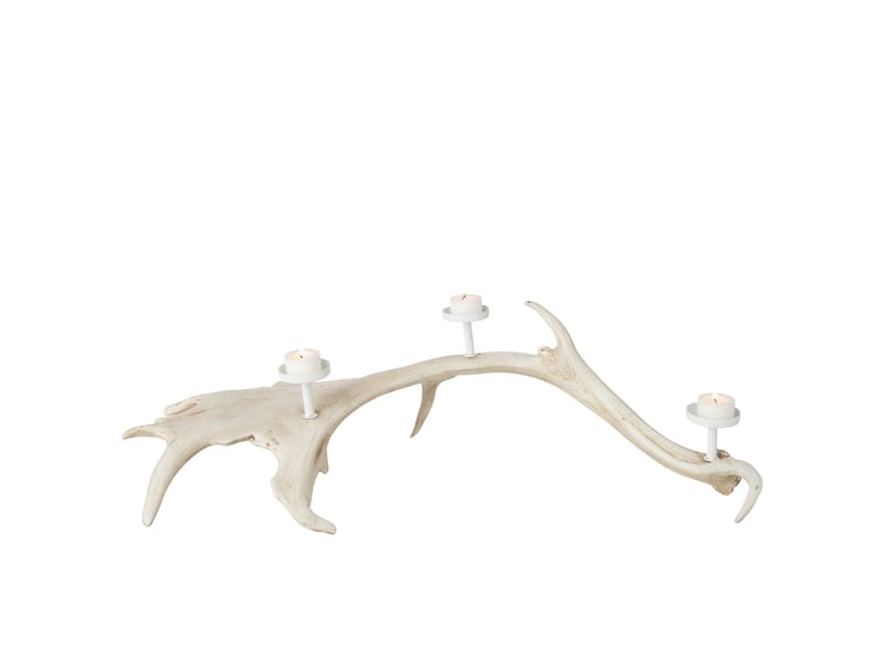  Chandelier ramure 3 têtes lior 62cm beige  - Conforama B