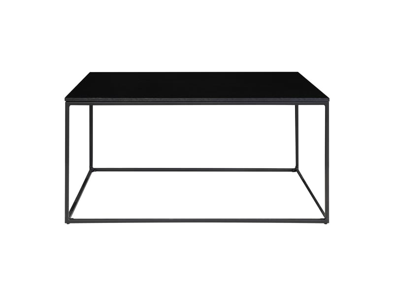 Table basse de salon vita noire avec structure en acier, 90×60×45 cm  - Conforama D