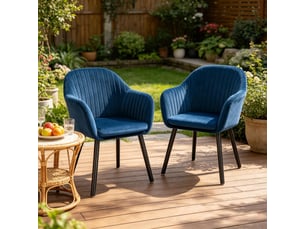 Fauteuil relax élégance lot de 2, avec accoudoirs, chaise salon, salle à manger et d'appoint